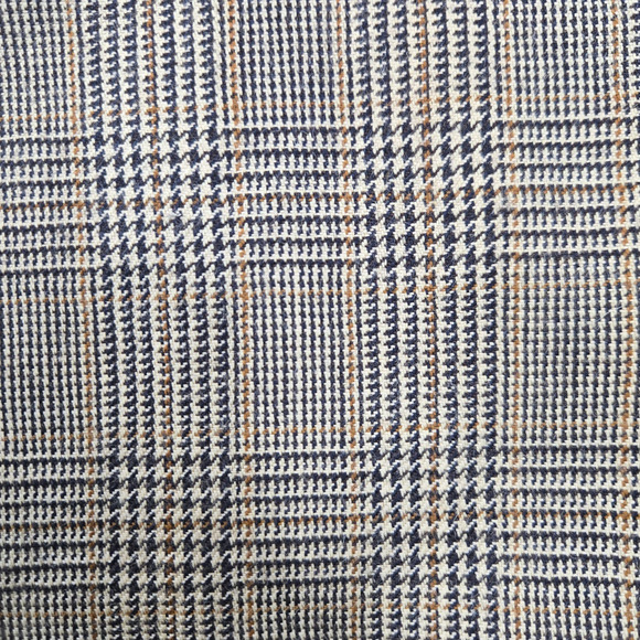 Halston Gray Tan Glen Check Wool Plaid Tailored Straight A-Line Skirt Size 10 - Picture 8 of 9
